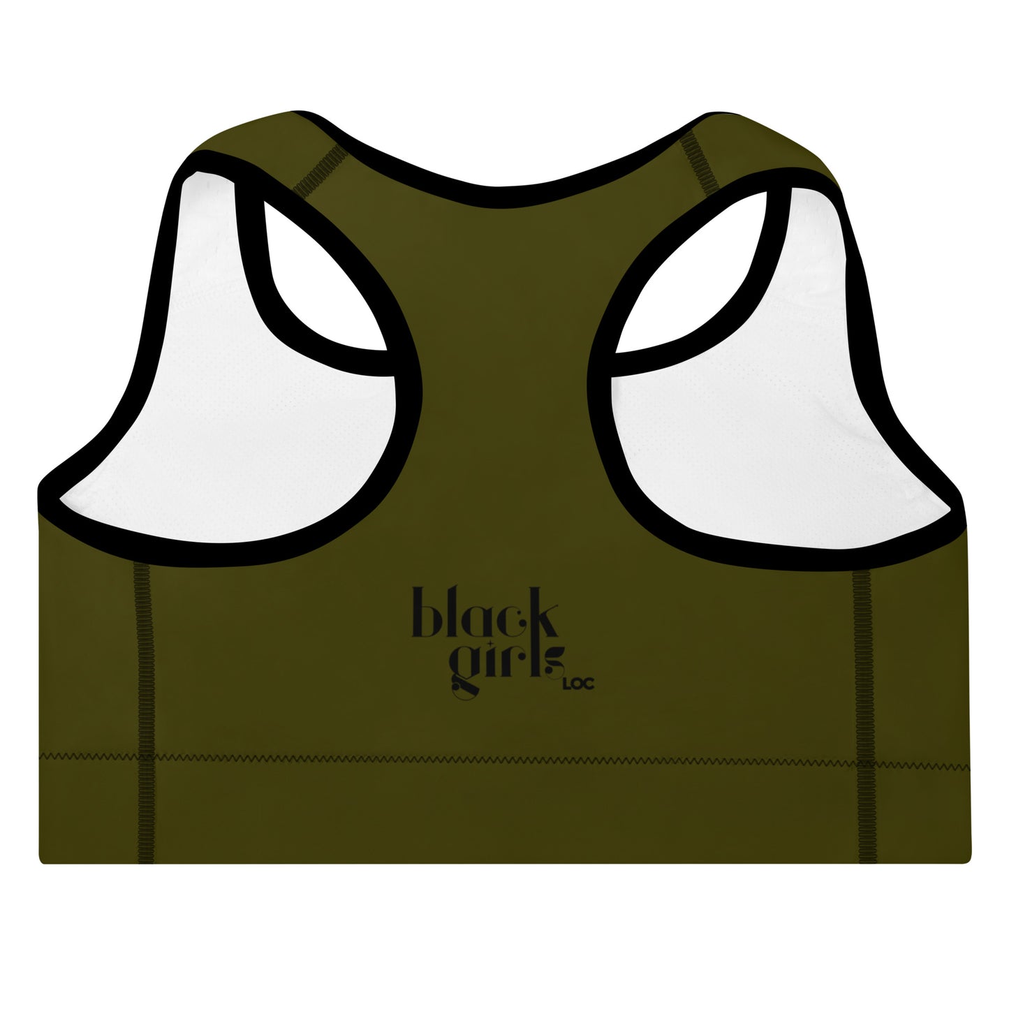 Black Girls Loc Padded Sports Bra