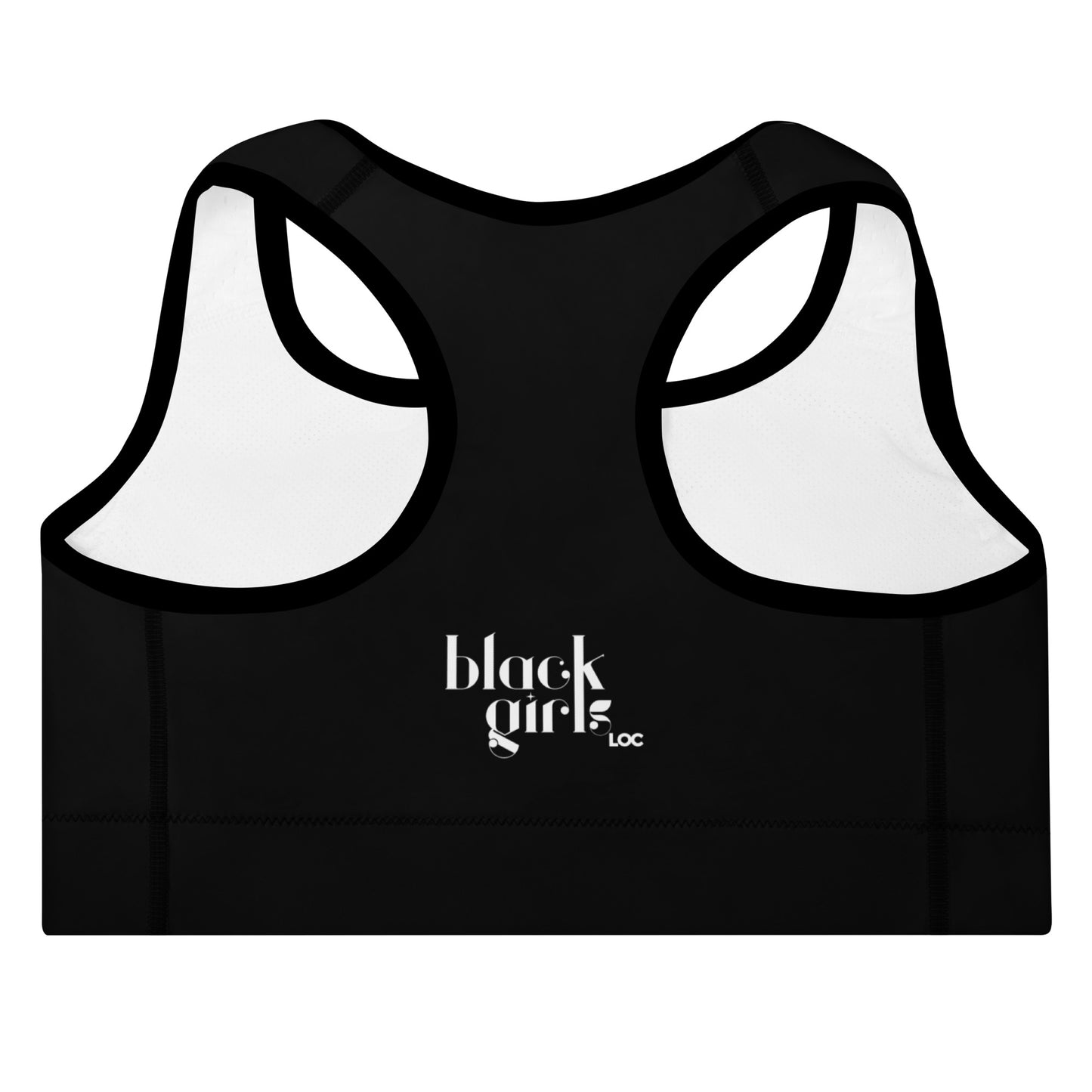 Black Girls Loc Padded Sports Bra