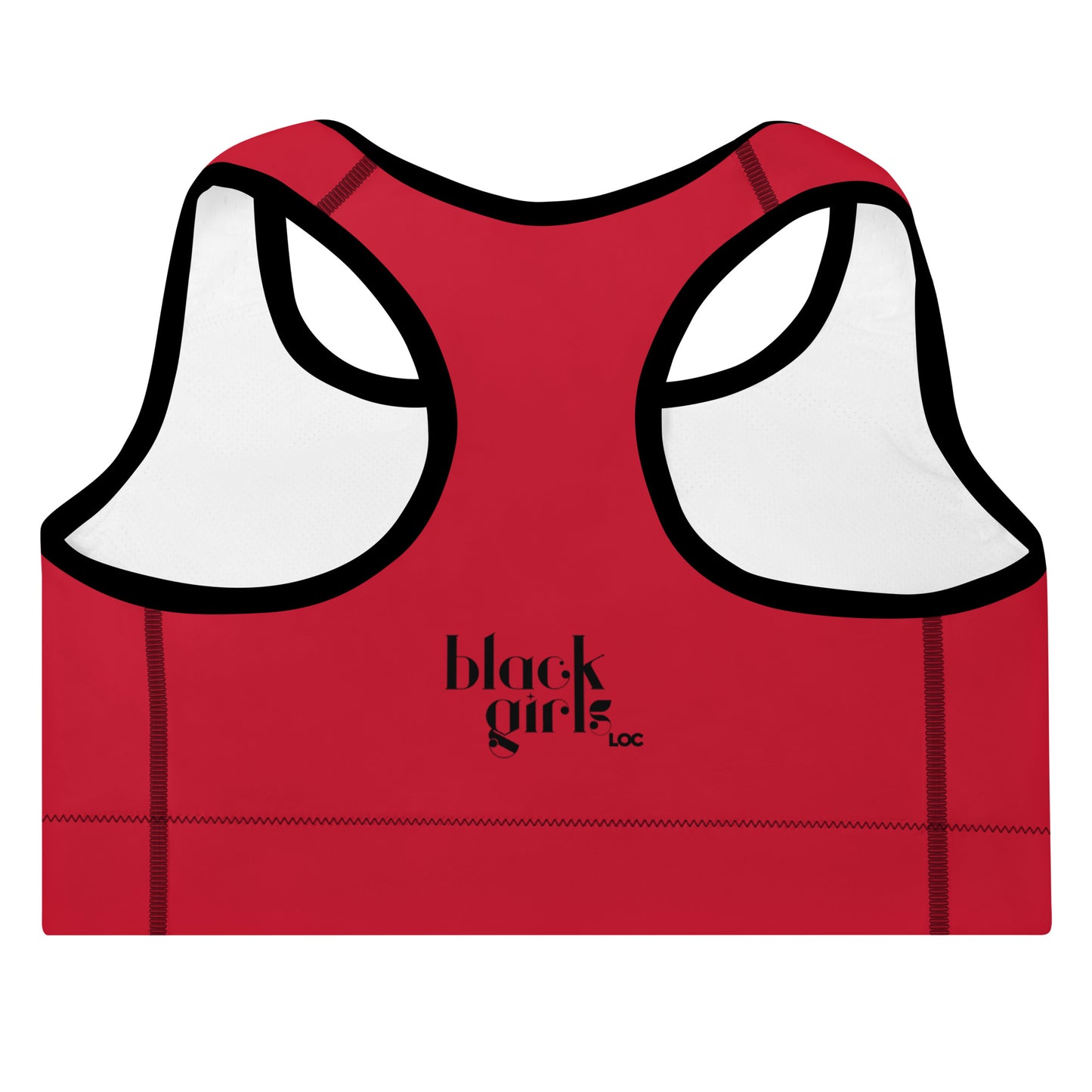 Black Girls Loc Padded Sports Bra