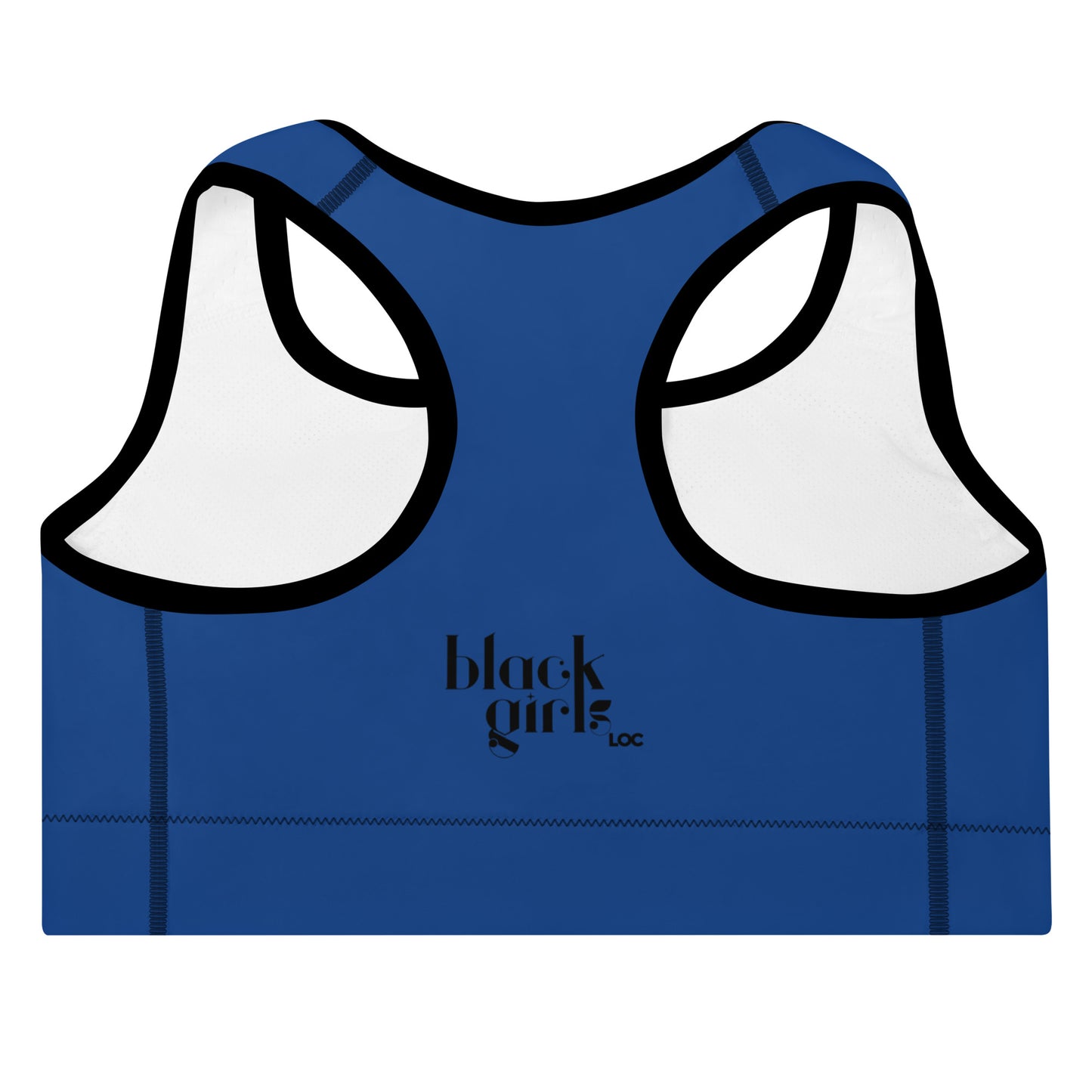 Black Girls Loc Padded Sports Bra