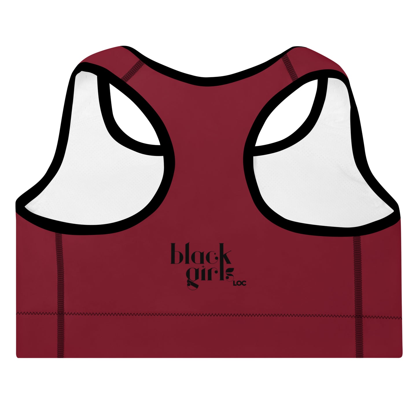 Black Girls Loc Padded Sports Bra