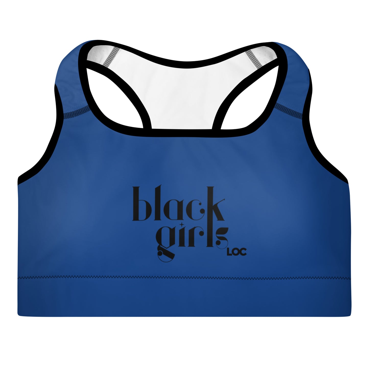Black Girls Loc Padded Sports Bra