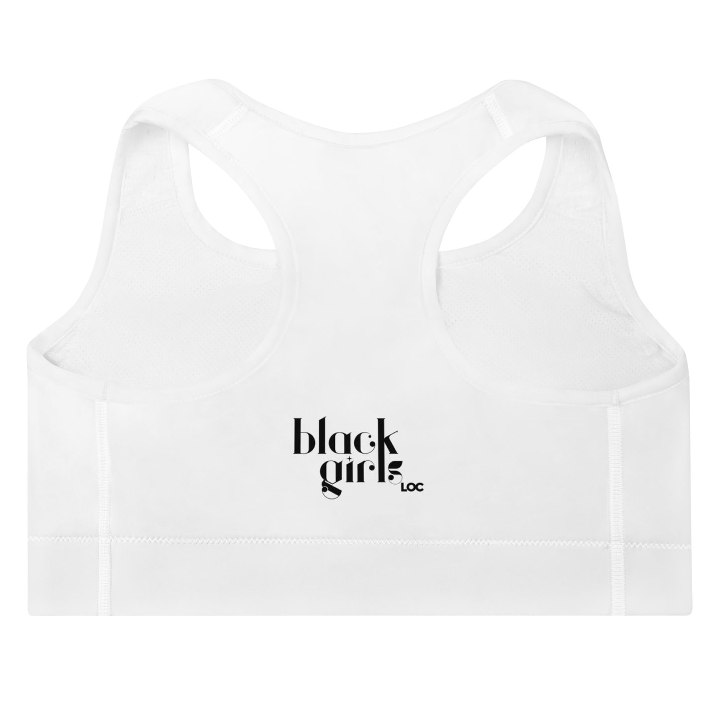 Black Girls Loc Padded Sports Bra