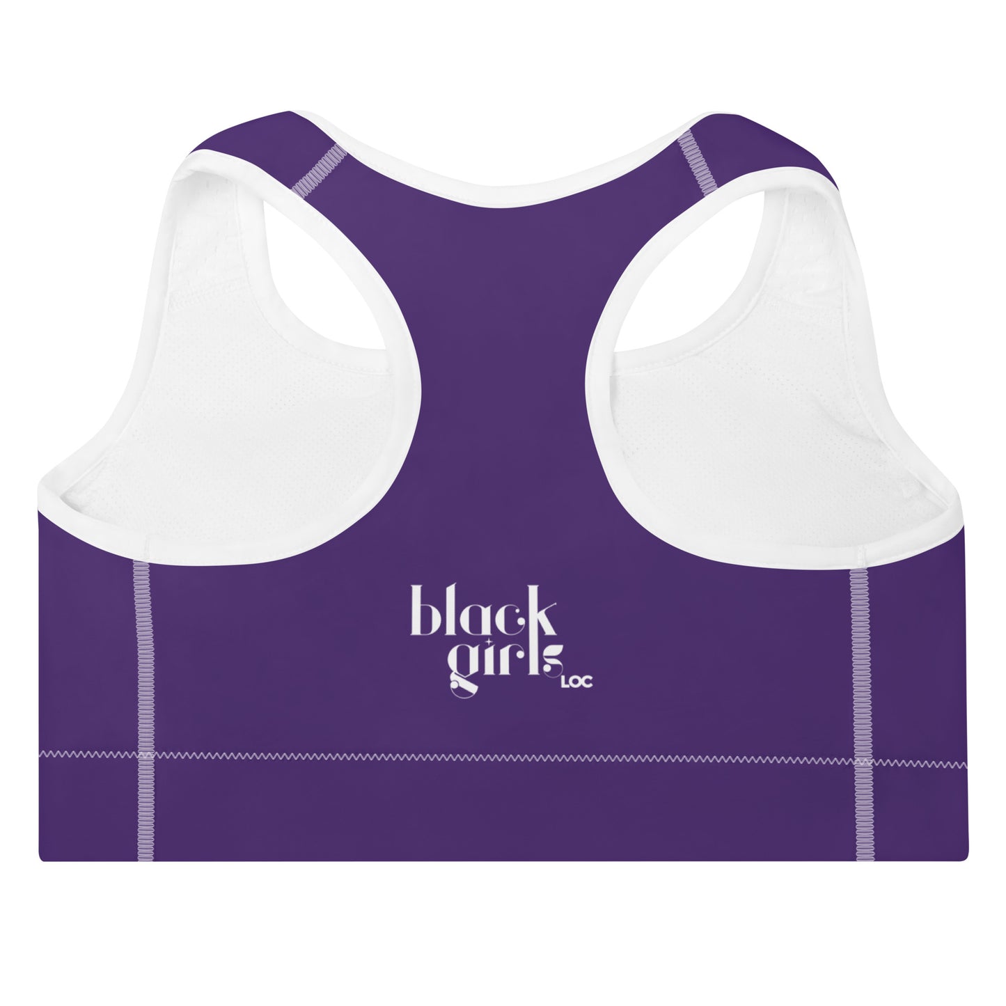 Black Girls Loc Padded Sports Bra