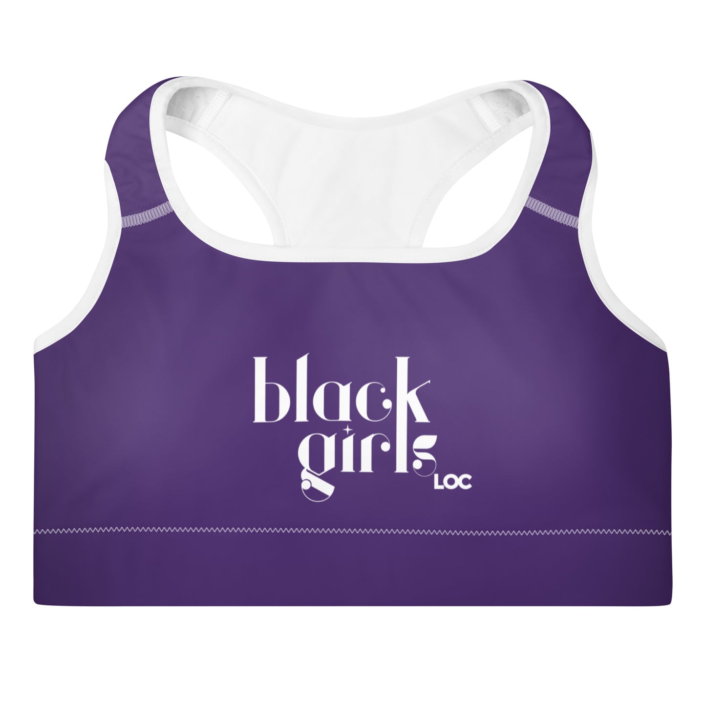 Black Girls Loc Padded Sports Bra