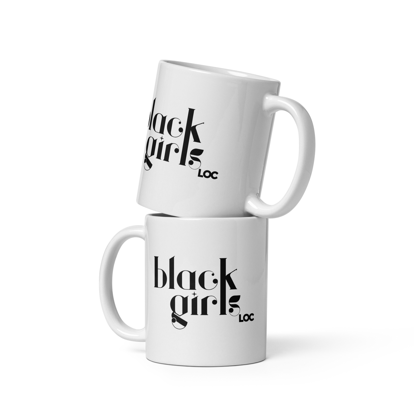 Black Girls Loc White Glossy Mug
