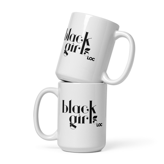 Black Girls Loc White Glossy Mug